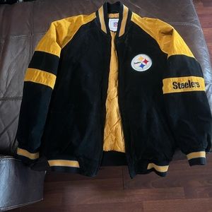 Only worn twice Steelers leather jacket